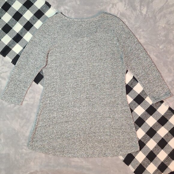 L | Candy Couture | 3/4 Sleeve High-Low Top - Picture 3 of 5